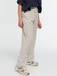 Leinen-Hose "Dotty" in Beige