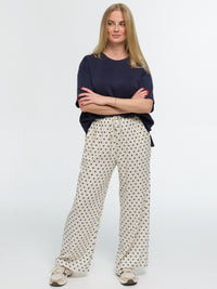 Leinen-Hose "Dotty" in Beige