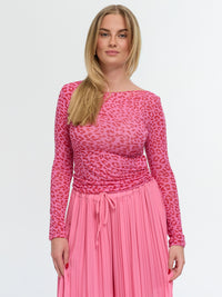 Langarmshirt "Mika" in Pink Leo
