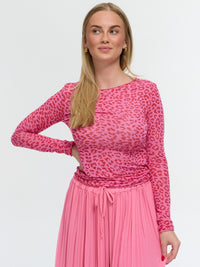 Langarmshirt "Mika" in Pink Leo