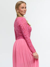 Langarmshirt "Mika" in Pink Leo