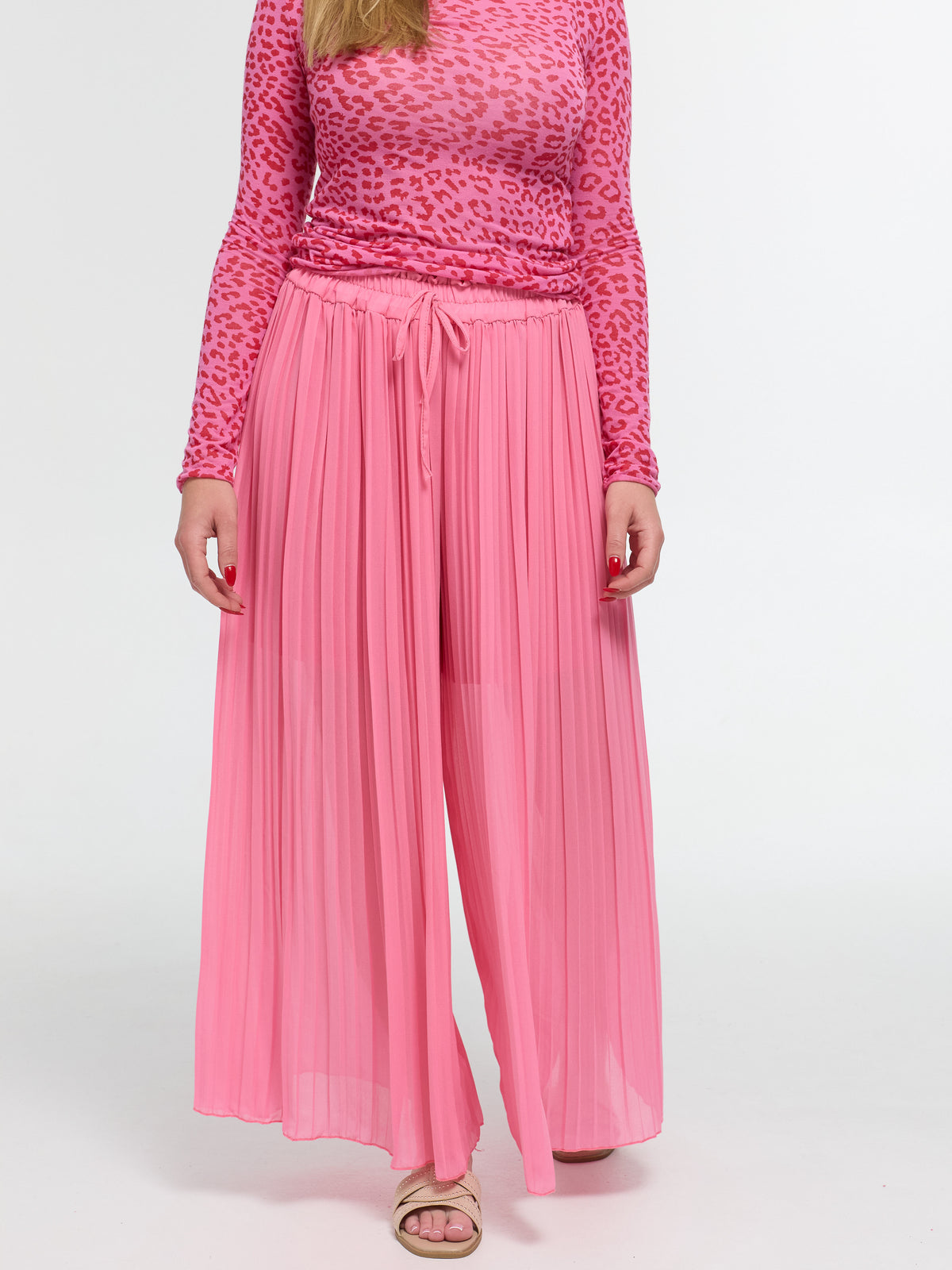 Plisseehose "Liliane" in Pink