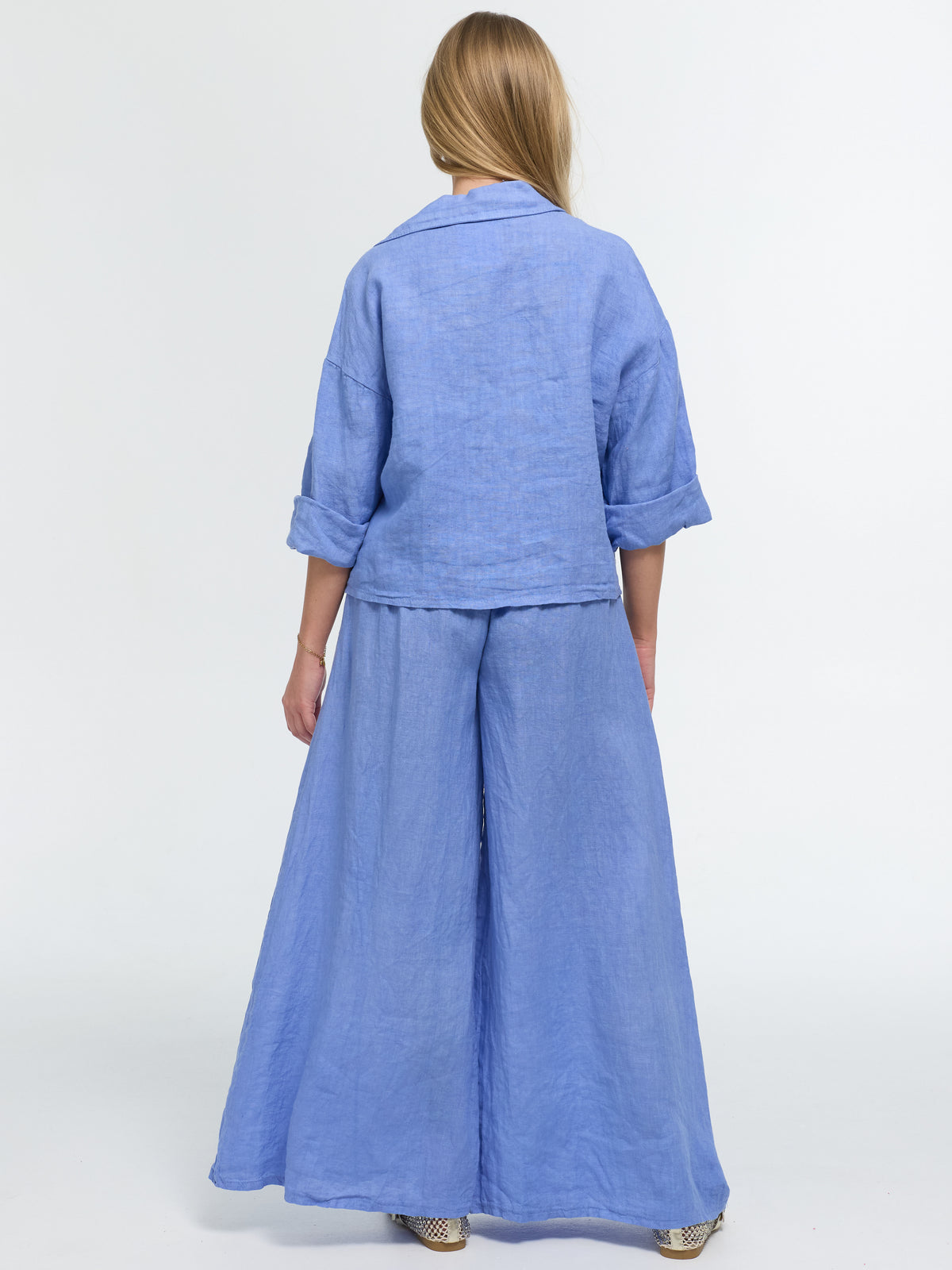 Leinen-Hose "Alma" in Blau