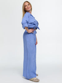 Leinen-Hose "Alma" in Blau