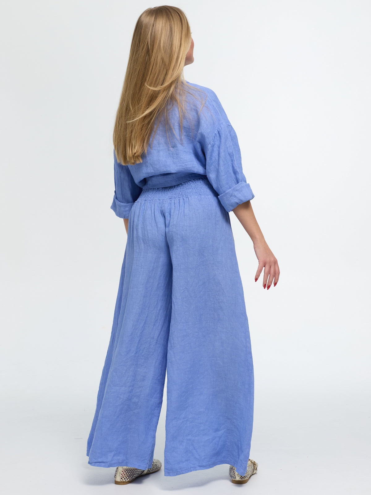 Leinen-Hose "Alma" in Blau