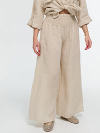 Leinen-Hose "Alma" in Beige