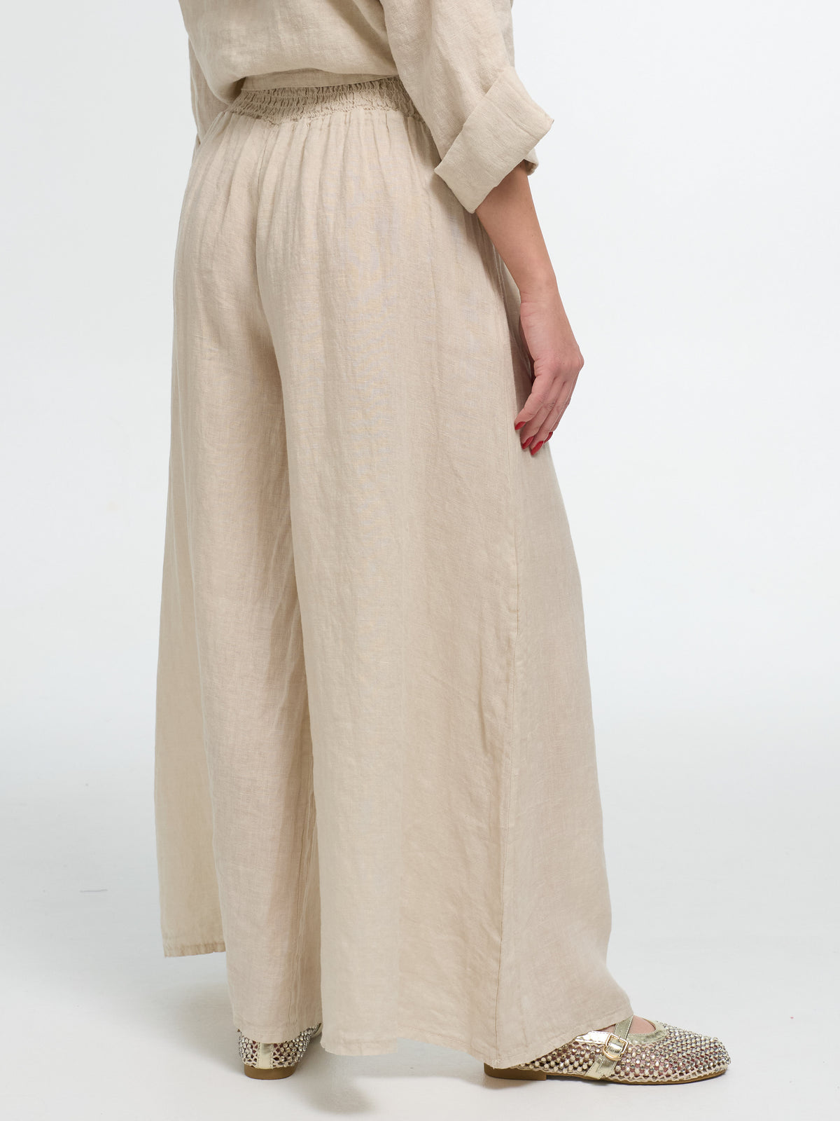 Leinen-Hose "Alma" in Beige