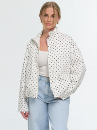 Jacke "Sovira" in Weiß/Schwarz