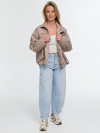 Jacke "Sovira" in Beige/Weiß