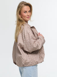 Jacke "Sovira" in Beige/Weiß