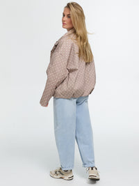 Jacke "Sovira" in Beige/Weiß