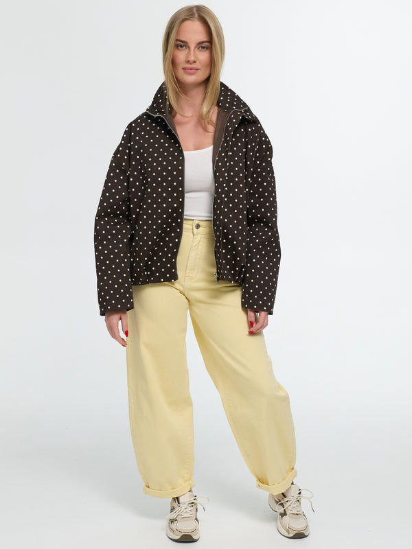 Jacke "Sovira" in Braun/Weiß