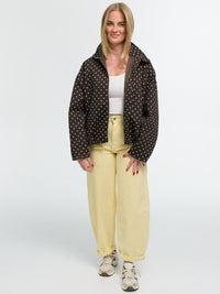 Jacke "Sovira" in Braun/Weiß