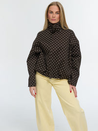 Jacke "Sovira" in Braun/Weiß