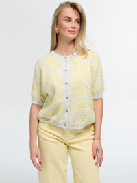 Kurzarm-Cardigan "Amy" in Yellow