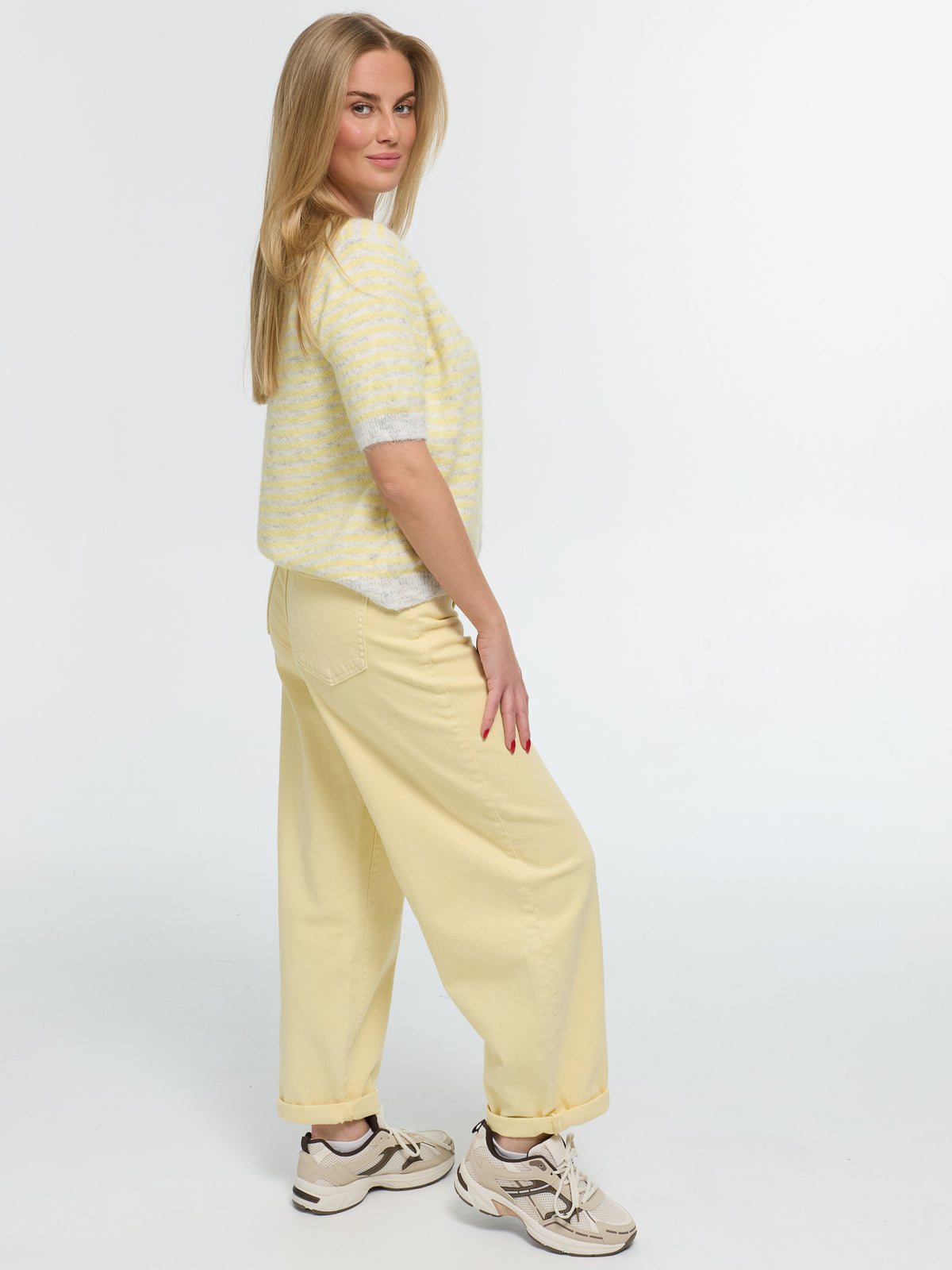 Kurzarm-Cardigan "Amy" in Yellow