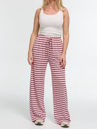 Hose „Martha“ Rosa/Burgundy Gestreift