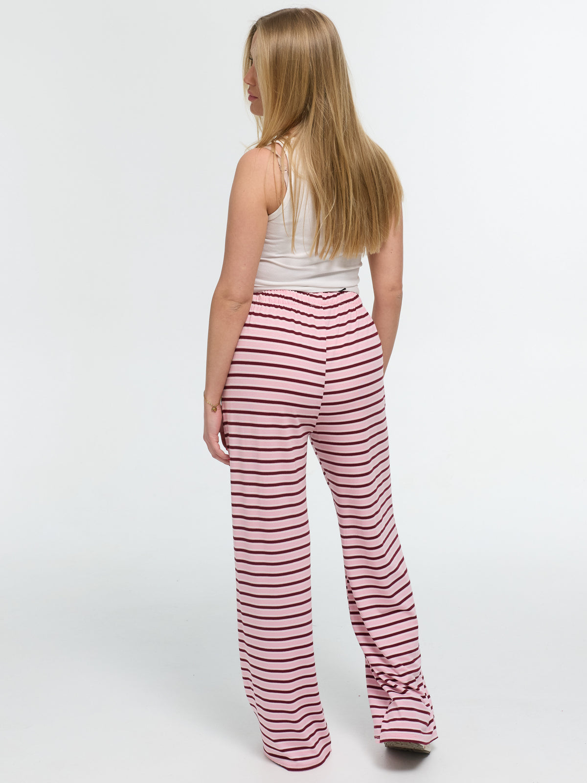Hose „Martha“ Rosa/Burgundy Gestreift
