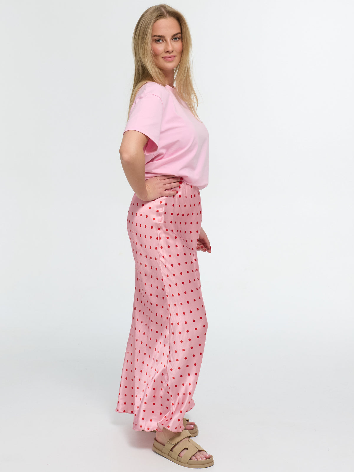 Satin-Rock „Cara“ in Rosa