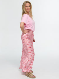 Satin-Rock „Cara“ in Rosa