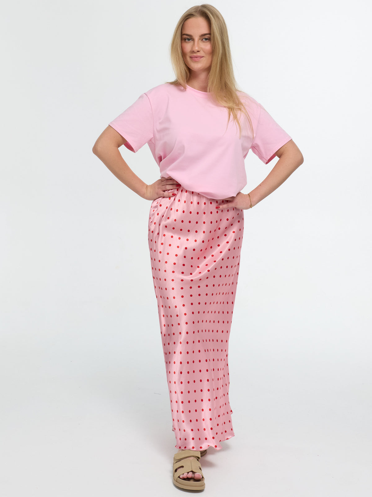 Satin-Rock „Cara“ in Rosa