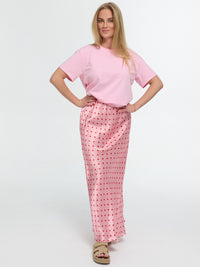 Satin-Rock „Cara“ in Rosa