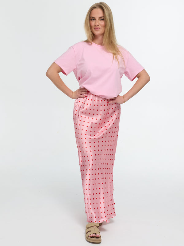 Satin-Rock „Cara“ in Rosa
