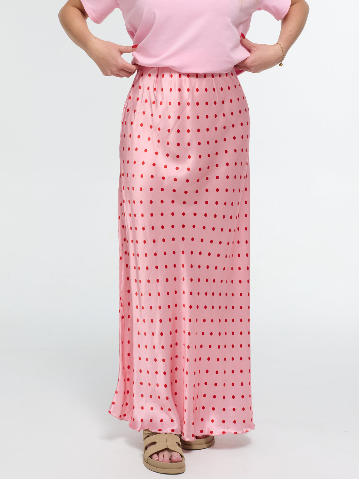 Satin-Rock „Cara“ in Rosa