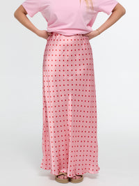 Satin-Rock „Cara“ in Rosa
