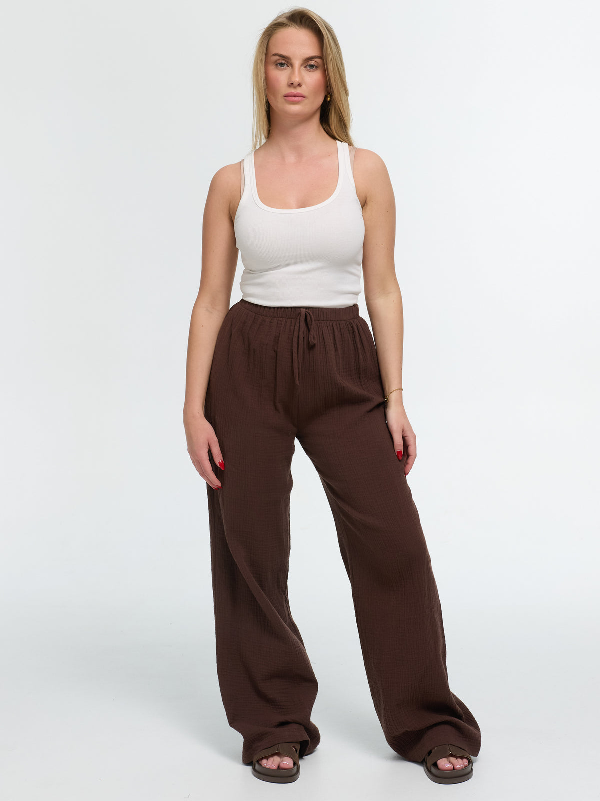Musselinhose "Ida" in Braun