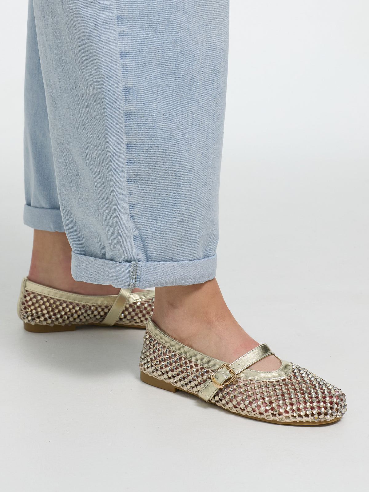 Ballerina "Nicolette" in Gold Glitzer