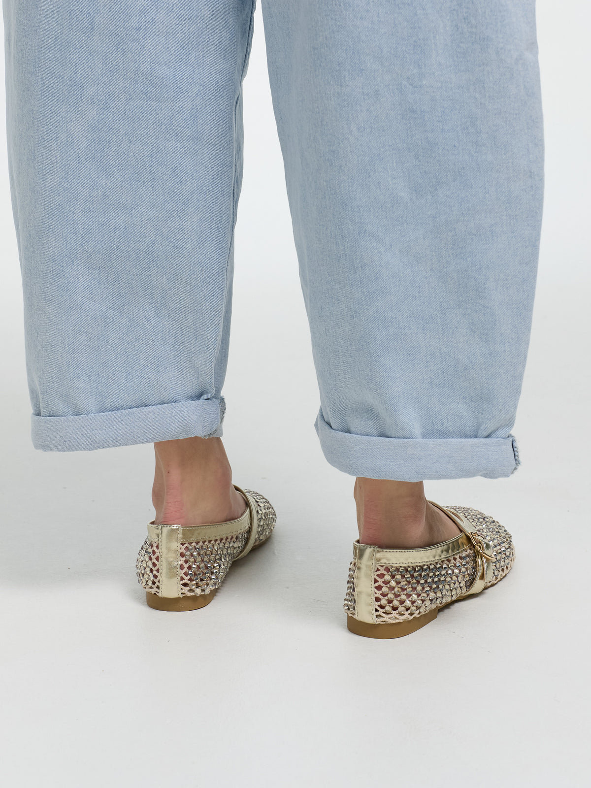 Ballerina "Nicolette" in Gold Glitzer