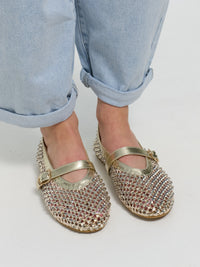 Ballerina "Nicolette" in Gold Glitzer