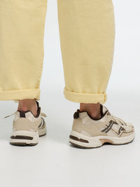 Sneaker "Izzy" in Creme/Braun