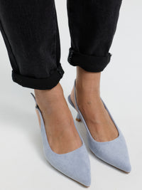 Peeptoe "Milena" in Babyblau