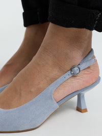 Peeptoe "Milena" in Babyblau
