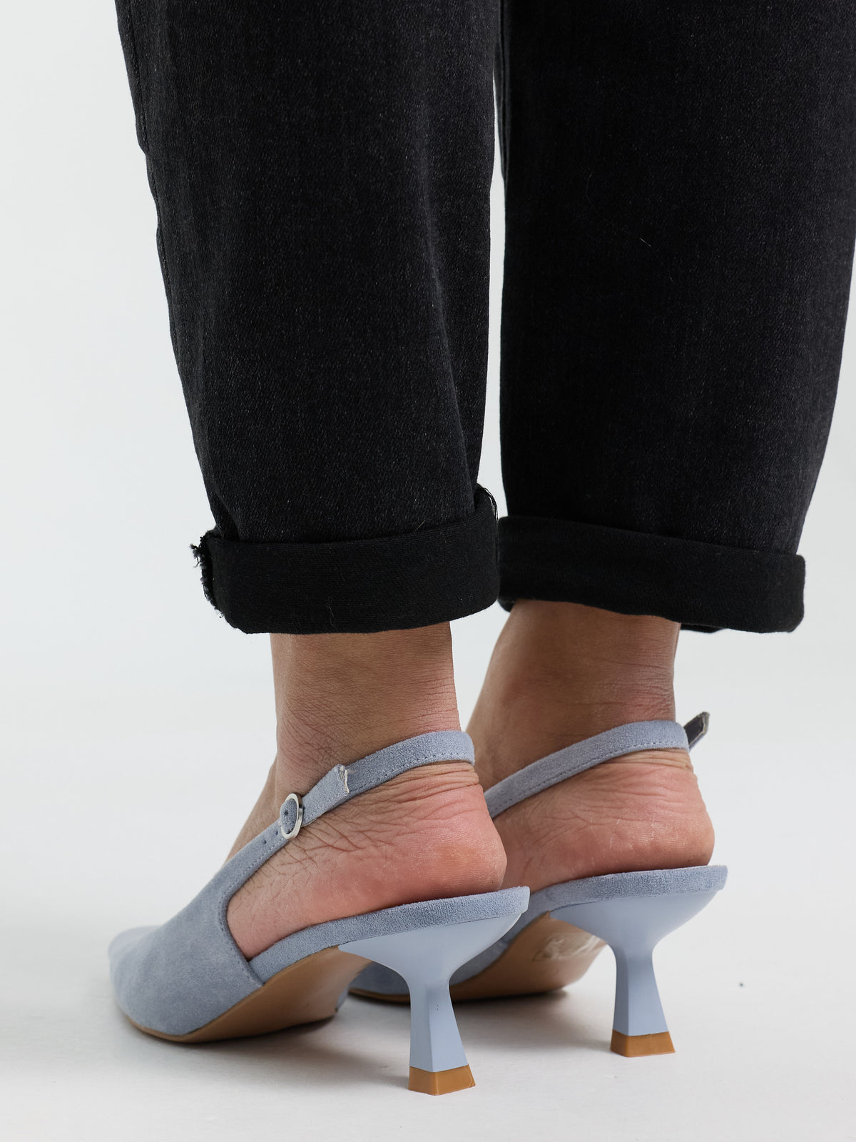 Peeptoe "Milena" in Babyblau