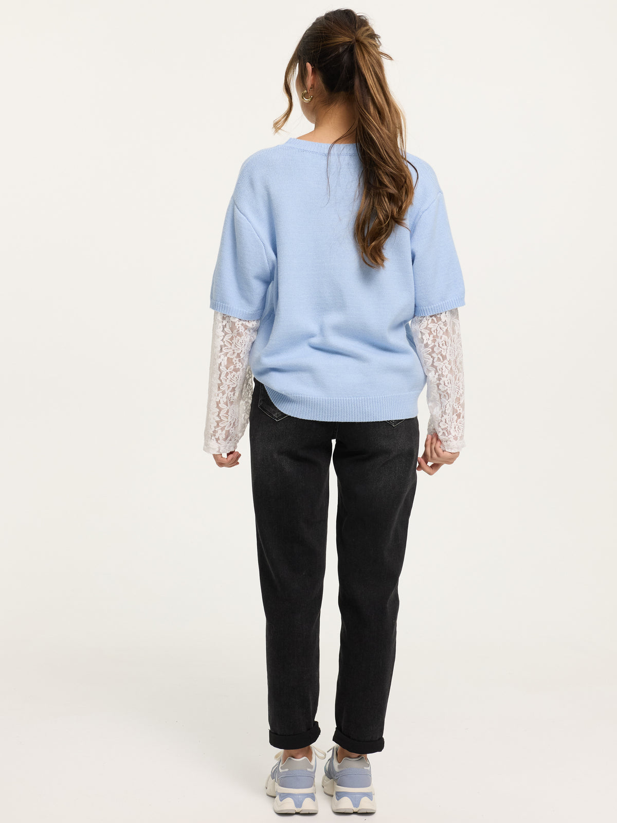 Strick-Shirt "Hannah" in Babyblau