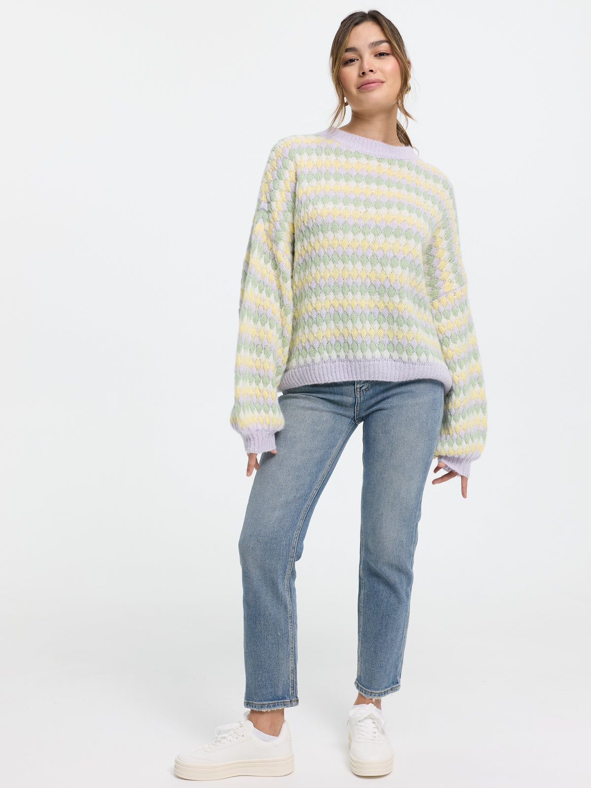 Pullover "Miri" in Gelb/Grün