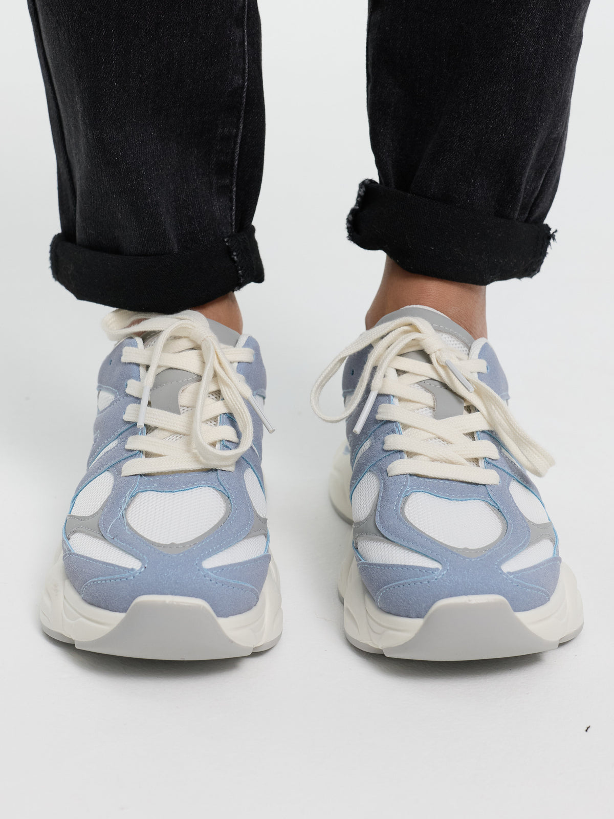 Sneaker "Lucia" in Creme/Blau