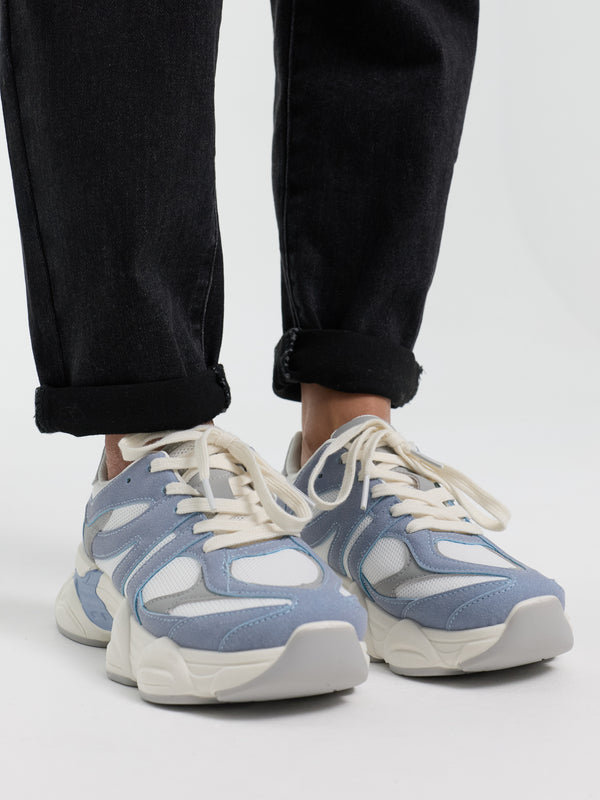 Sneaker "Lucia" in Creme/Blau