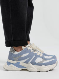 Sneaker "Lucia" in Creme/Blau