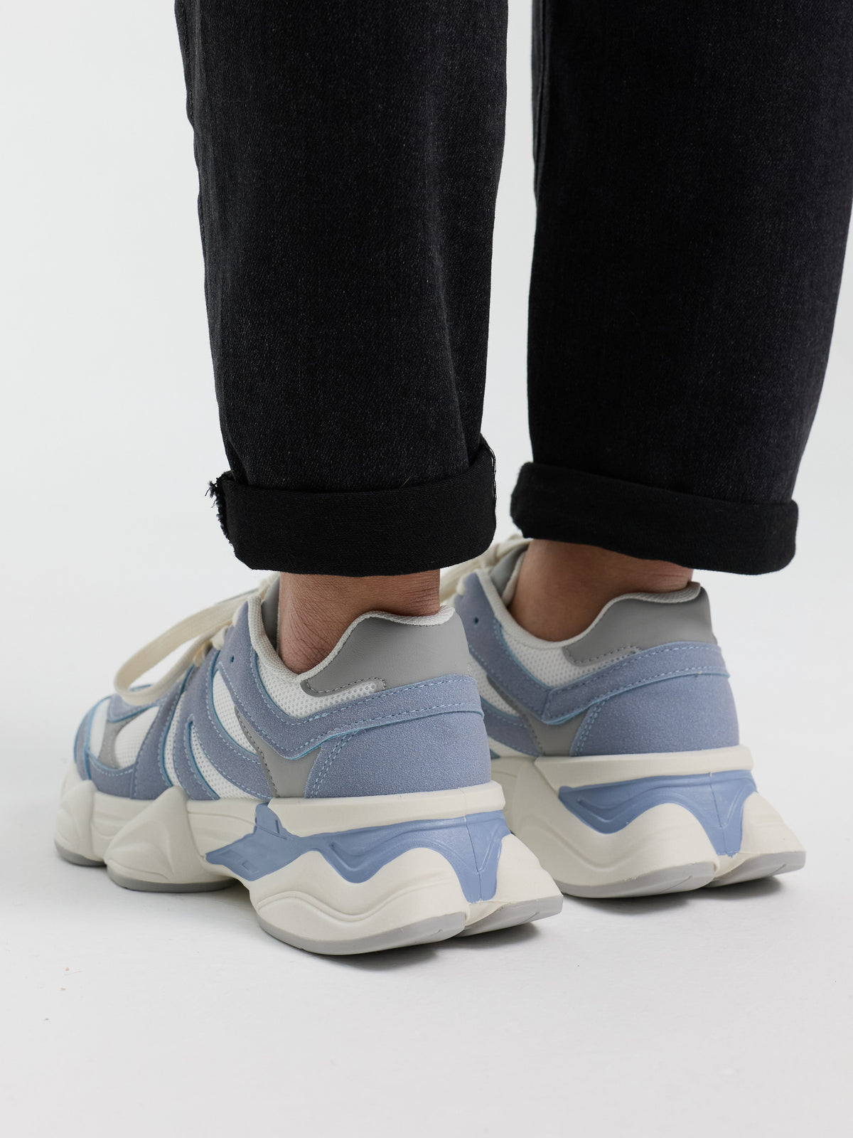 Sneaker "Lucia" in Creme/Blau