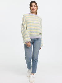 Pullover "Miri" in Gelb/Grün