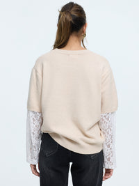 Strick-Shirt "Hannah" in Beige