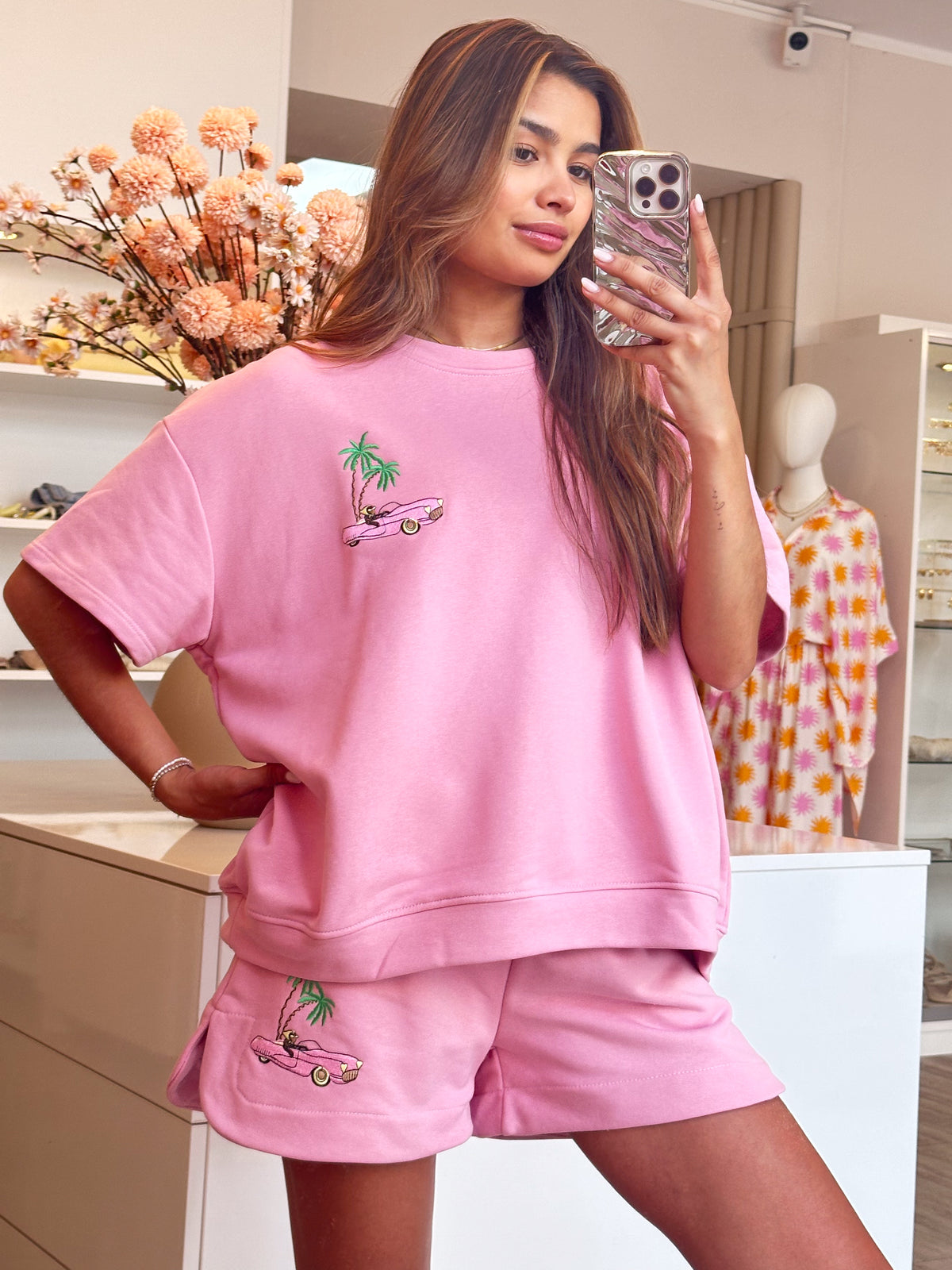 Sweat-Shorts „Sunset" in Pink