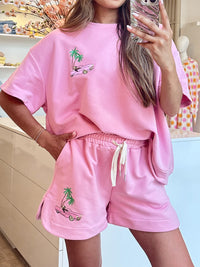 Sweat-Shorts „Sunset" in Pink