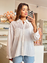 Bluse "Glitter" in Weiß
