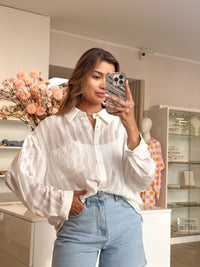 Bluse "Glitter" in Weiß