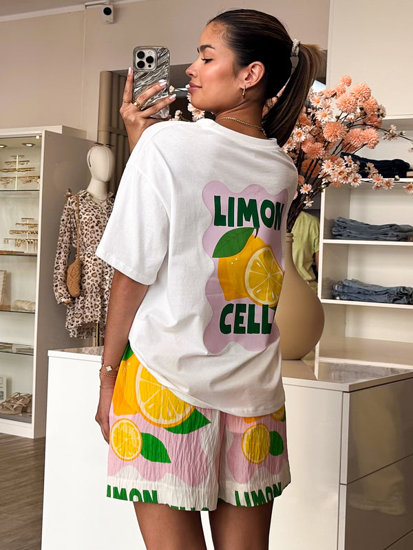T-Shirt "Limoncello" in Weiß